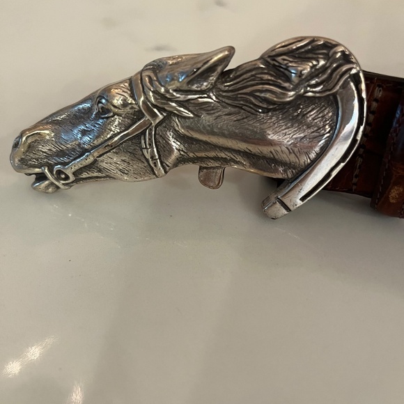 Brighton Brown Leather Horse Belt, size S main image 10